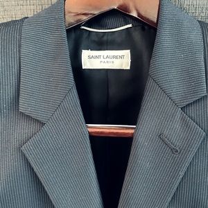 Yves Saint Laurent Navy Pinstripe Suit